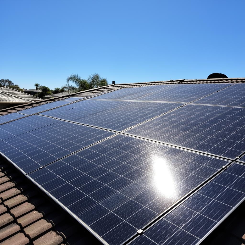 Solar panel cleaning