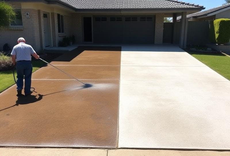 Professional driveway cleaning