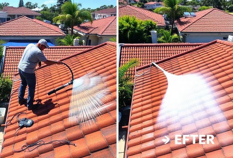 Professional roof cleaning