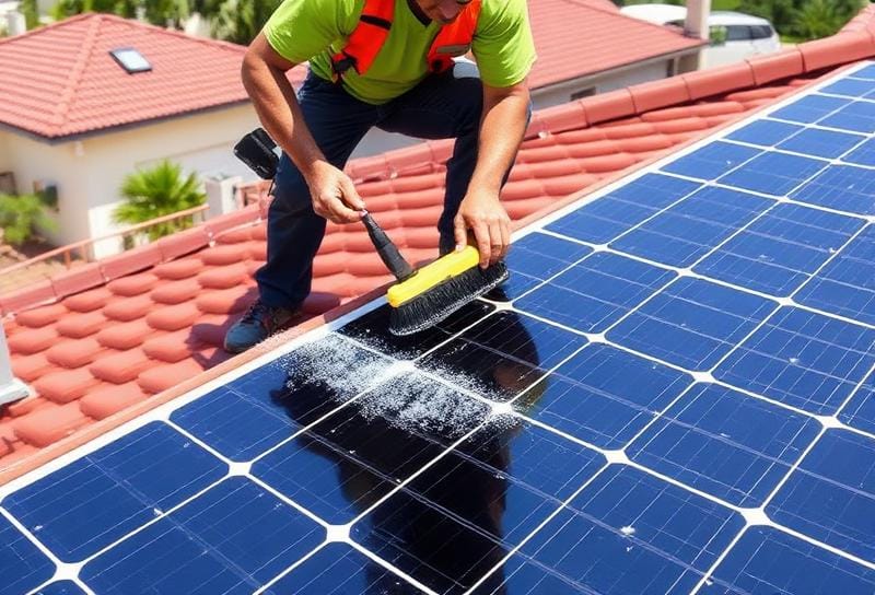Professional solar panel cleaning